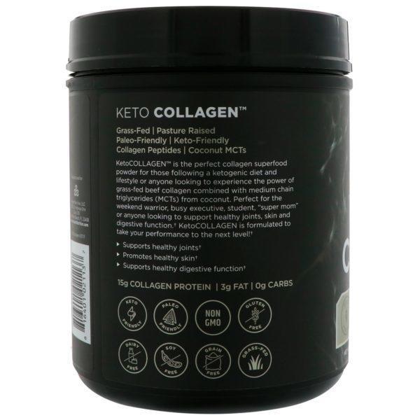 Dr. Axe / Ancient Nutrition, Keto Collagen, Collagen Protein + Coconut MCTs, 1.19 lb (540 g) - Imagen 3
