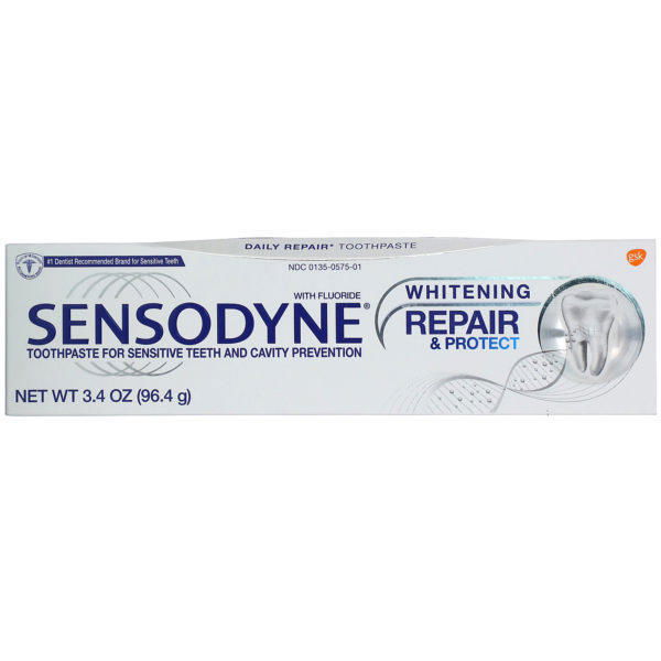 Sensodyne, Repair & Protect Whitening Toothpaste with Fluoride, 3.4 oz (96.4 g) - Imagen 2