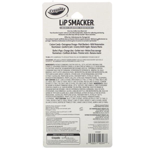 Lip Smacker, Crayola, Paquete surtido de bálsamos labiales, 8 piezas, 4 g (0,14 oz) cada una - Imagen 3