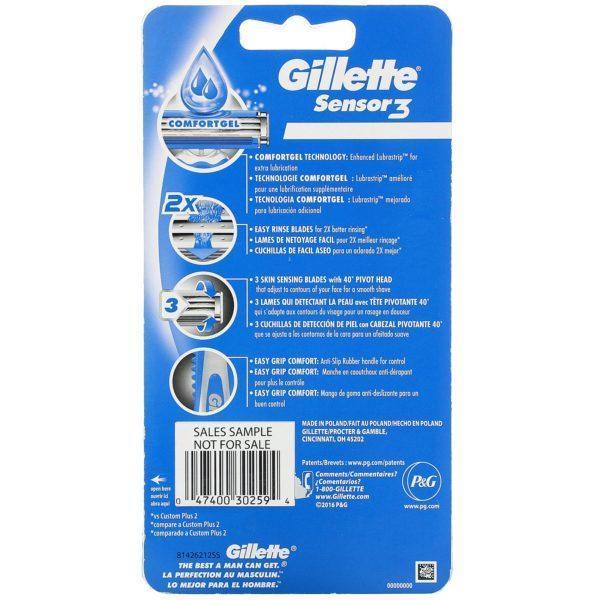 Gillette, Sensor3, Afeitadoras desechables ComfortGel, 8 afeitadoras - Imagen 2