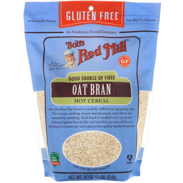 Bob's Red Mill, Cereal caliente con salvado de avena, sin gluten, 454 g (16 oz)