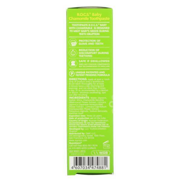 R.O.C.S., Baby, Chamomile Toothpaste, 0-3 Years, 1.6 oz (45 g) - Imagen 3
