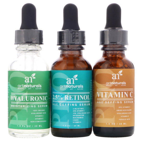 Artnaturals, Serum Trio Set, Anti-Aging, 3 Serums, 1 fl oz (29.5 ml) Each