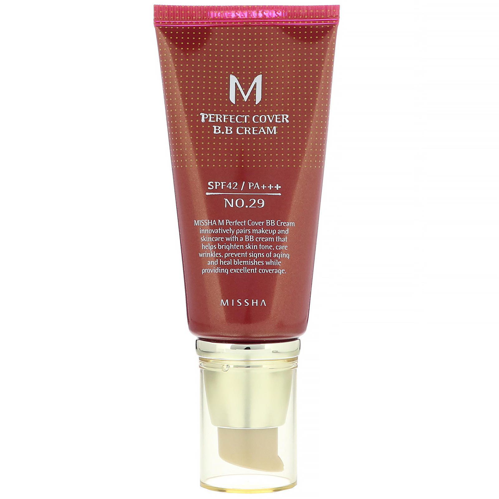 Missha, M Perfect Cover B.B Cream, SPF 42 PA+++, No. 29 Caramel Beige, 1.7 oz (50 ml)