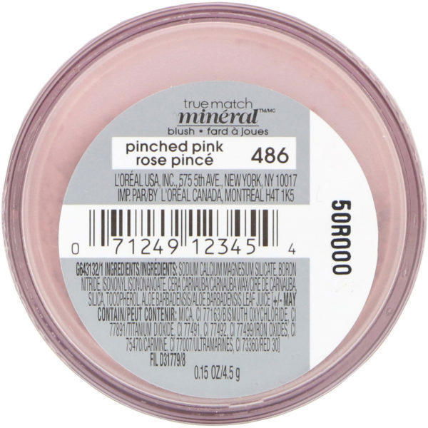 L'Oreal, True Match Naturale, Rubor mineral, 486 Pinched Pink (rosa), 4,5 g (0,15 oz) - Imagen 3