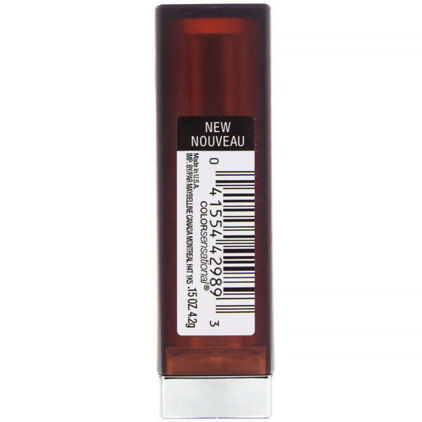 Maybelline, Color Sensational, Lápiz de labios con acabado mate cremoso, Un toque de especias 660, 4,2 g (0,15 oz) - Imagen 2