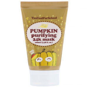Too Cool for School, Mascarilla purificadora de calabaza y oro de 24K, 3,38 fl oz (100 ml)