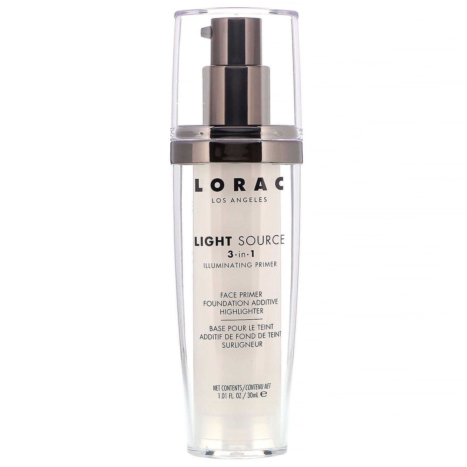 Lorac, Fuente de luz, Prebase iluminadora 3 en 1, Light Source, Amanecer, 30 ml (1,01 oz. líq.)