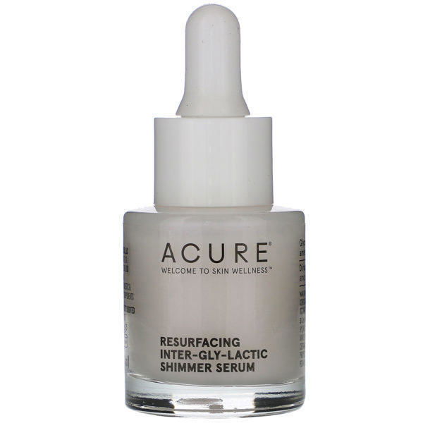 Acure, Resurfacing Inter-Gly-Lactic Shimmer Serum, 0.67 fl oz (20 ml)