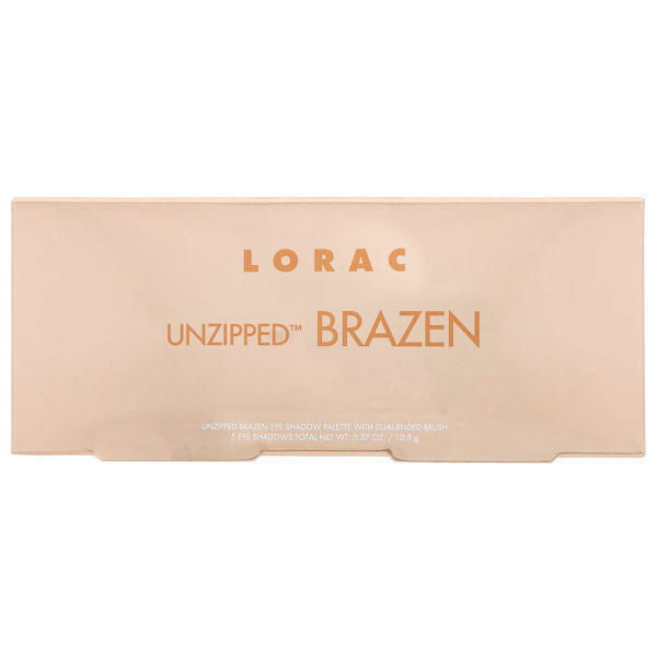 Lorac, Paleta de sombras para ojos Muy atrevido, Unzipped Brazen con pincel de extremo doble, 10,5 g (0,37 oz) - Imagen 2
