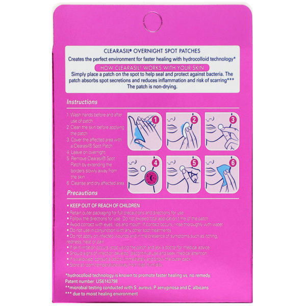 Clearasil, Overnight Spot Patches, 18 Patches - Imagen 2