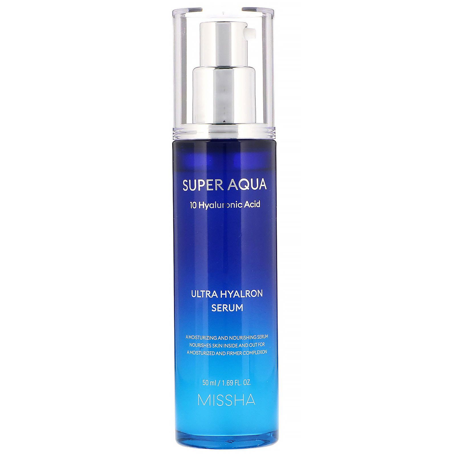 Missha, Super Aqua, suero Ultra Hyalron, 50 ml (1,69 oz. líq.)