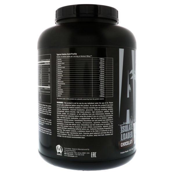 Universal Nutrition, Aislado de suero de leche cargado Animal, Chocolate, 5 lb (2.3 kg) - Imagen 2