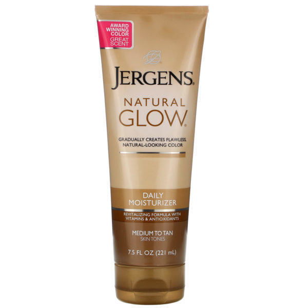 Jergens, Natural Glow, Humectante de uso diario, Medio a bronceado, 221 ml (7,5 oz. liq.)