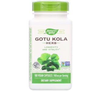 Nature's Way, Hierba gotu kola, 950 mg, 180 cápsulas veganas