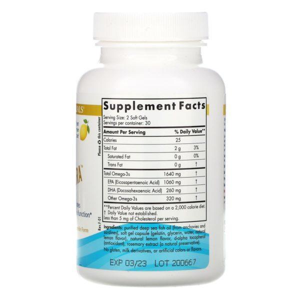 Nordic Naturals, EPA Xtra, Limón, 1000 mg, 60 Cápsulas Blandas - Imagen 2