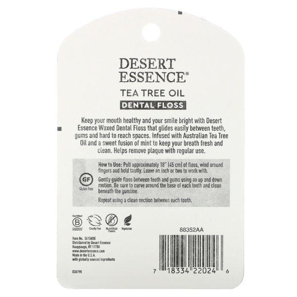 Desert Essence, Hilo dental con aceite de árbol del té, 45,7 m (50 yd) - Imagen 3