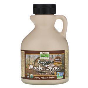 Now Foods, Jarabe de arce orgánico, grado A, color oscuro, 16 onzas (473 ml)