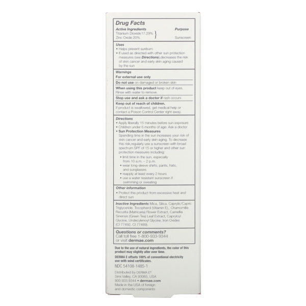Derma E, Essentials, Sun Protection Mineral Powder, SPF 30, 0.14 oz (4.0 g) - Imagen 3