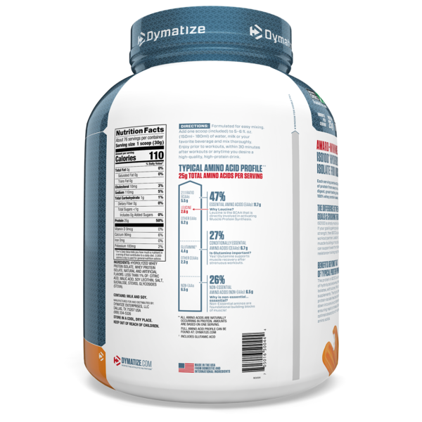 Dymatize Nutrition, ISO 100 hidrolizado, 100% proteína de suero de leche aislada, paleta de naranja, 5 lbs (2.3 kg) - Imagen 2