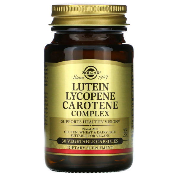 Solgar, Lutein Lycopene Carotene Complex, 30 Vegetable Capsules