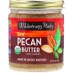 Wilderness Poets, Organic, Raw Pecan Butter with Cashews, 8 oz (227 g)