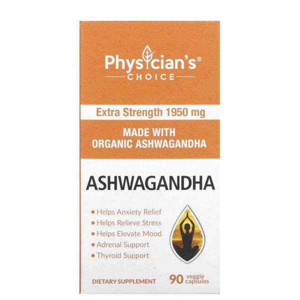 Physician's Choice, Organic Ashwagandha, 90 Vegetarian Capsules