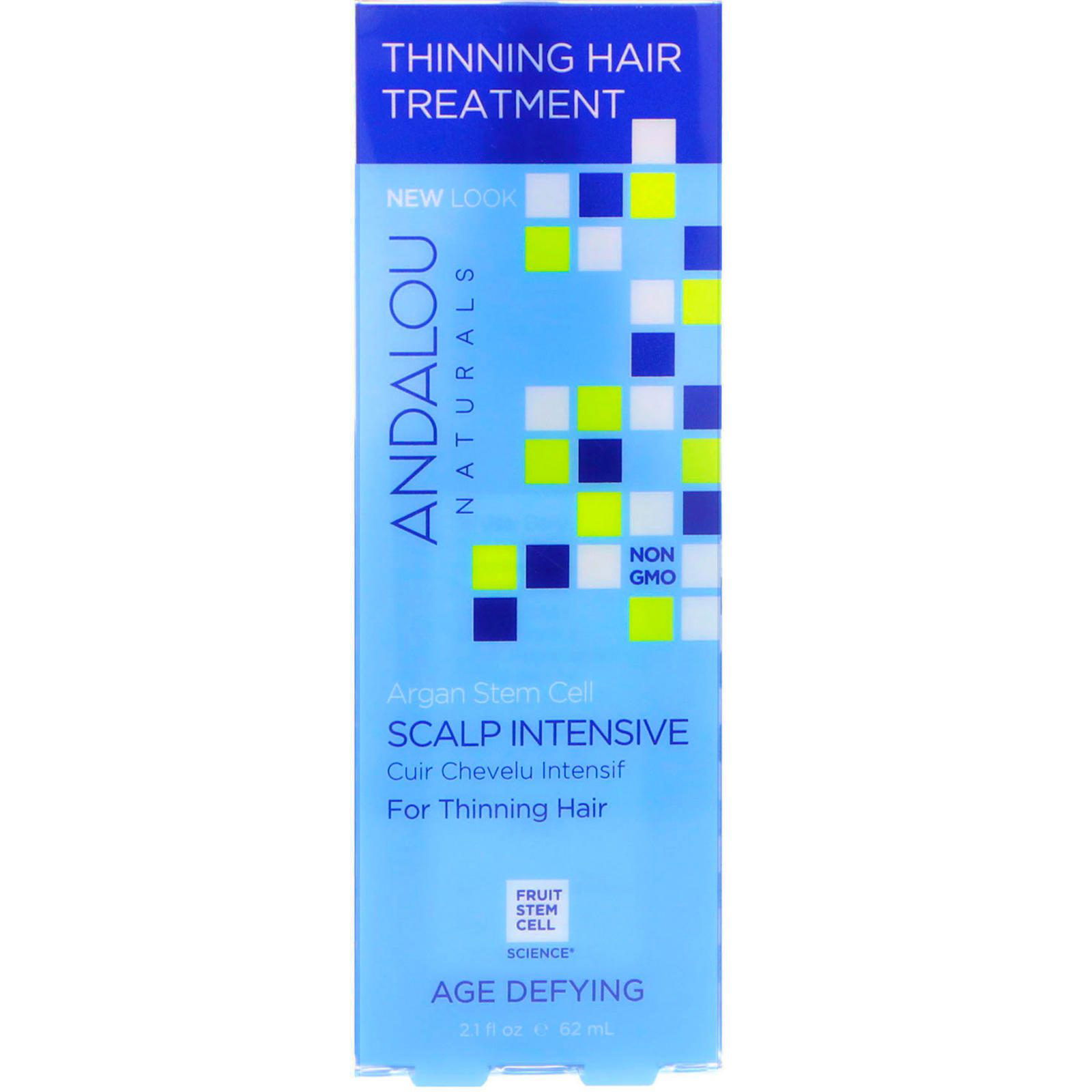 Andalou Naturals, Células madre de argán,  tratamiento intensivo para el cuero cabelludo, afinamiento del cabello, anti-age, 2.1 fl oz (62 ml)