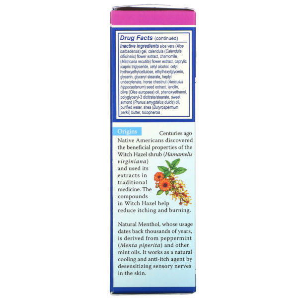 Earth's Care, Hemorrhoid Relief Cream, with Witch Hazel and Menthol, 1 oz (28 g) - Imagen 4