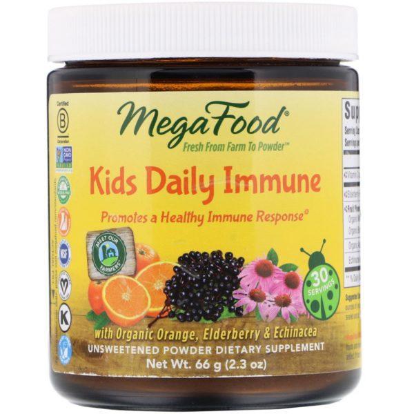 MegaFood, Kids Daily Immune, sin endulzar, 2.3 oz (66 g)