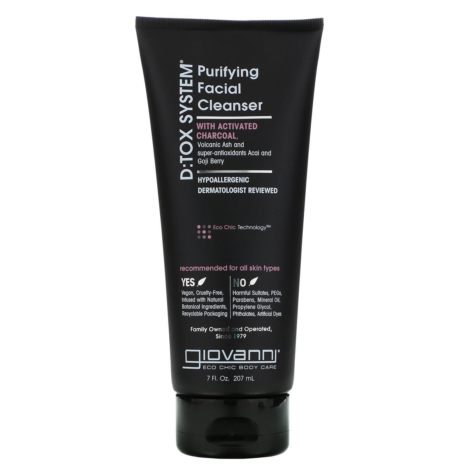 Giovanni, Sistema D:Tox, Limpiador facial purificante, 7 fl oz (207 ml)