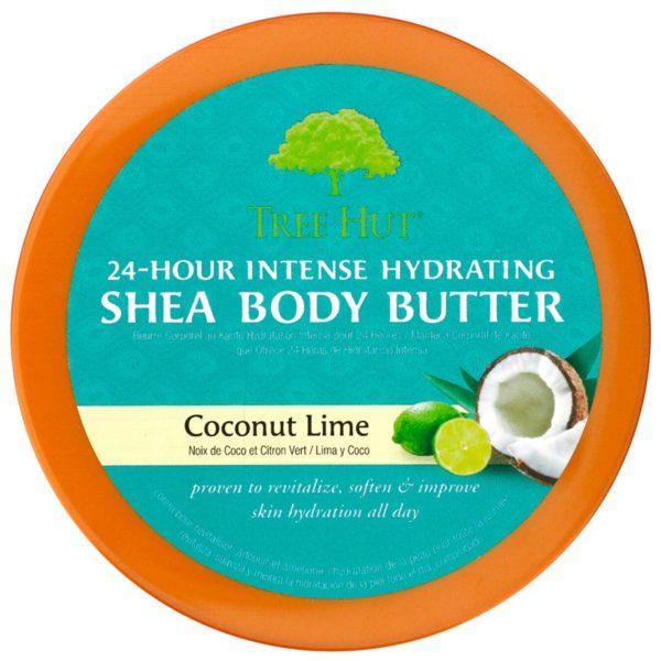 Tree Hut, Manteca de karité con 24 horas de hidratación intensa para el cuerpo, coco y lima, 7 oz (198 g)