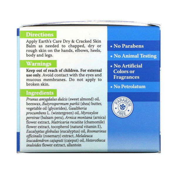 Earth's Care, Dry & Cracked Skin Balm, with Shea Butter, Arnica & Cajeput Oil, 2.5 oz (71 g) - Imagen 4