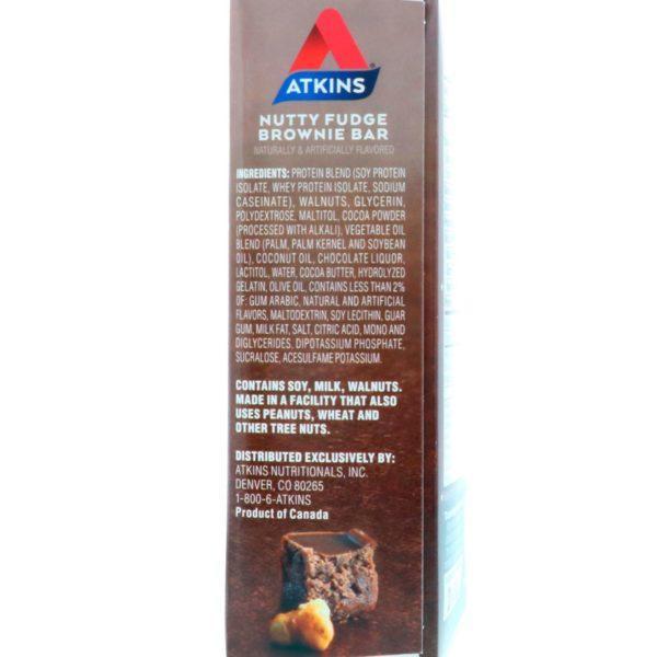 Atkins, Endulge, Brownie Fudge de Nutty, 5 barras, 1.41 oz (40 g) cada uno - Imagen 3