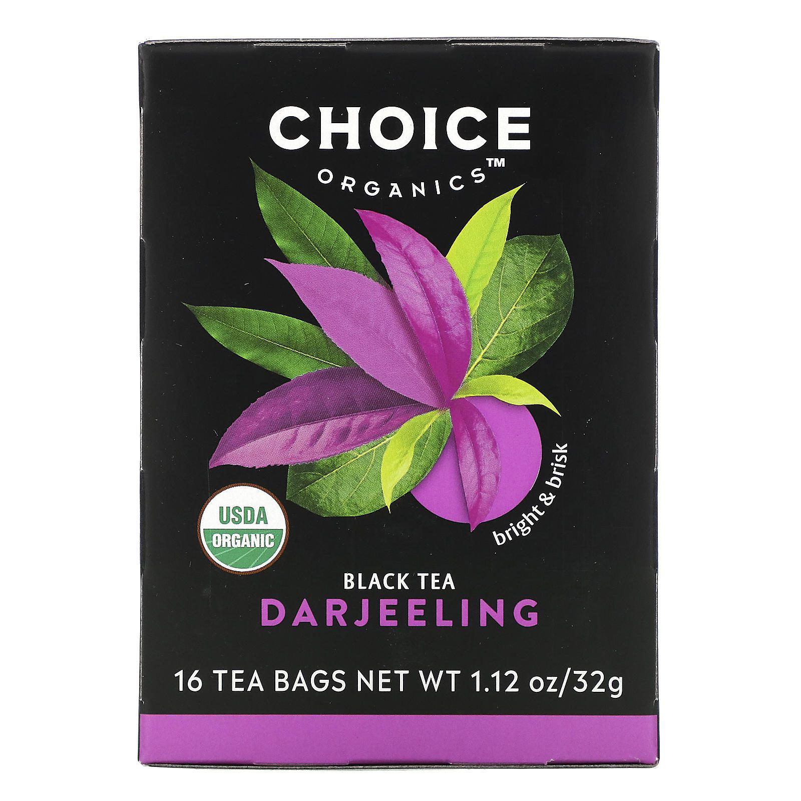 Choice Organic Teas, Black Tea, Organic Darjeeling, 16 Tea Bags, 1.12 oz (32 g)