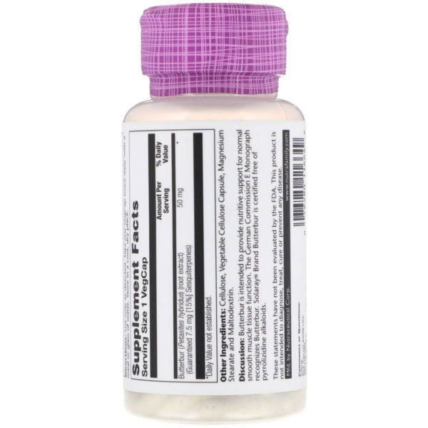 Solaray, Extracto de raíz de palomitas de maiz, 50 mg, 60 cápsulas de verduras - Imagen 2