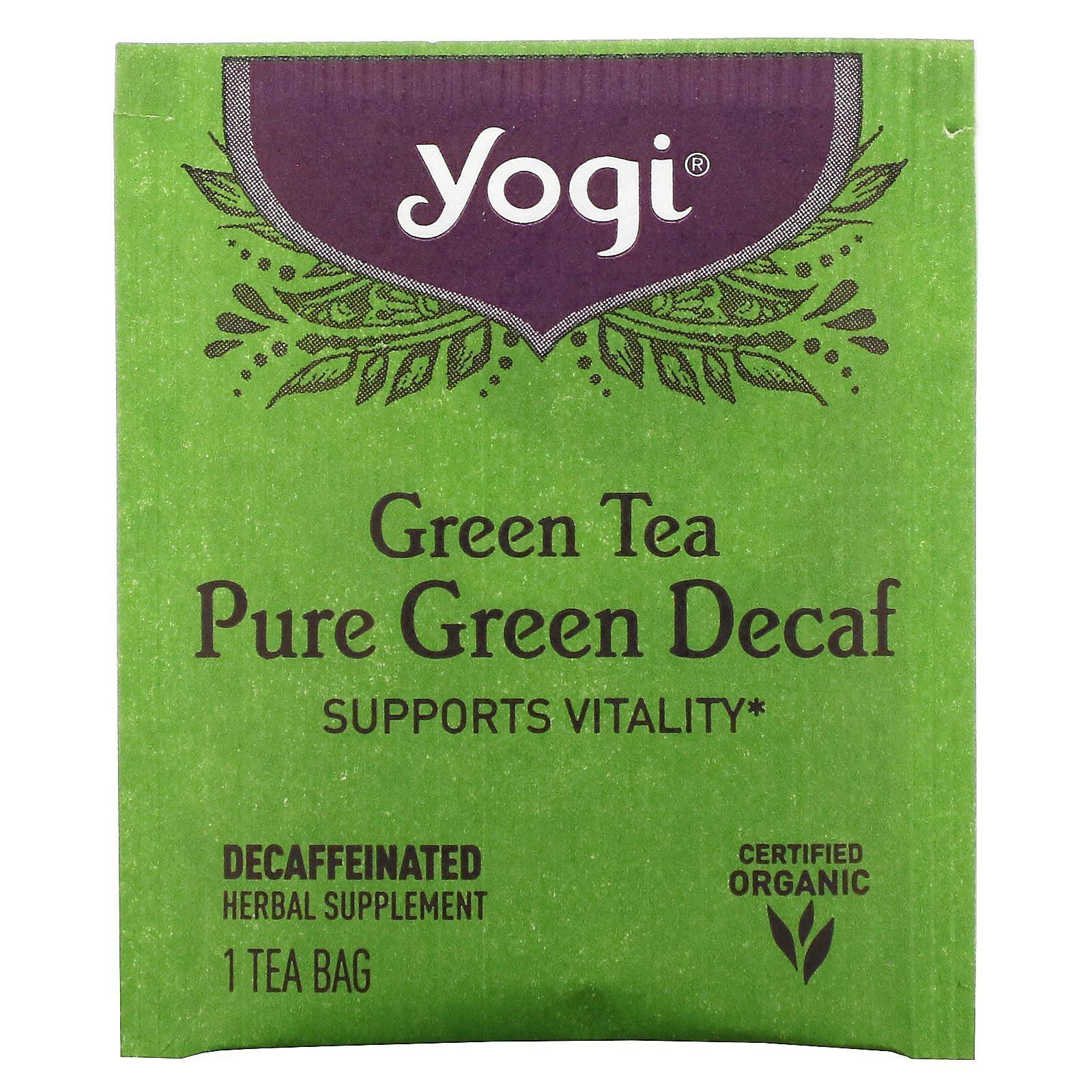 Yogi Tea, Green Tea Pure Green Decaf - Té Orgánico Verde