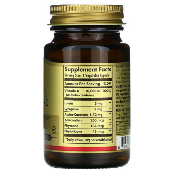 Solgar, Lutein Lycopene Carotene Complex, 30 Vegetable Capsules - Imagen 2