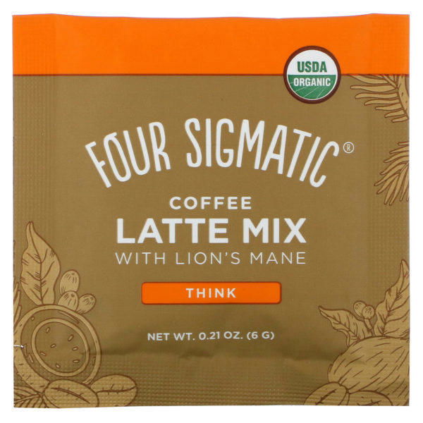Four Sigmatic, Coffee Latte Mix with Lion's Mane, 10 Packets, 0.21 oz (6 g) Each - Imagen 3