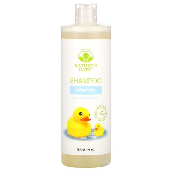 Nature's Gate, Champú y jabón líquido para el cuerpo natural para bebés, 473 ml (16 oz. líq.)