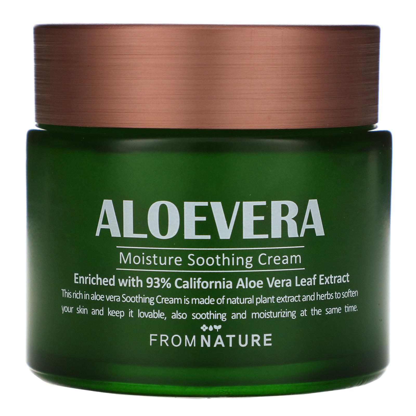 FromNature, Aloe Vera, 93%, Moisture Soothing Cream, 80 ml | Allnatural