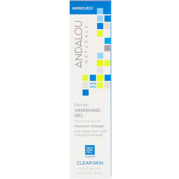 Andalou Naturals, Gel antiimperfecciones, Máxima Potencia, Piel limpia, .6 fl oz (18 ml) - Imagen 2