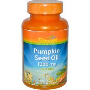 Thompson, Aceite de Semilla de Calabaza, 1000 mg, 60 Cápsulas Blandas