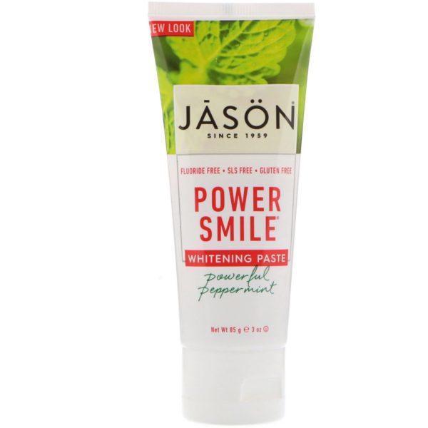 Jason Natural, Power Smile, pasta blanqueadora, menta potente, 3 oz (85 g)