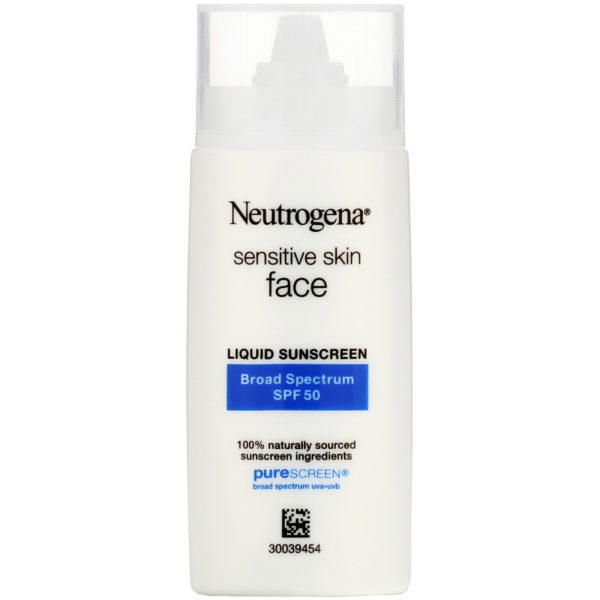 Neutrogena, Sensitive Skin, Face,  Liquid Sunscreen, SPF 50, 1.4 fl oz (40 ml)