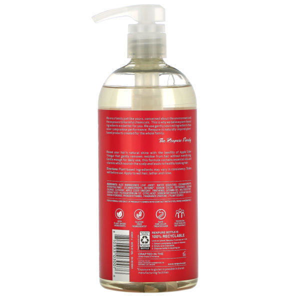 Renpure, Apple Cider Vinegar Shampoo, 24 fl oz (710 ml) - Imagen 2