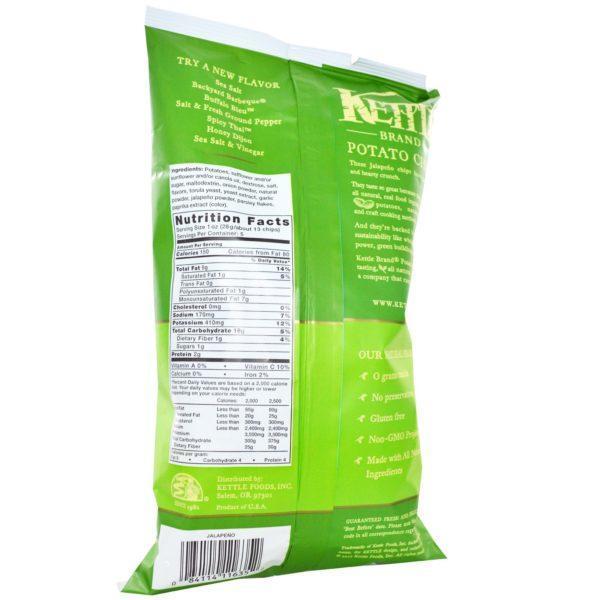 Kettle Foods, Papas chips, Jalapeño caliente!, 5 oz (142 g) - Imagen 2