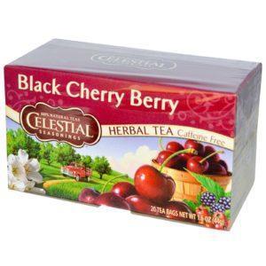Celestial Seasonings, Té de hierbas, baya de cereza negra, sin cafeína, 20 bolsitas de té, 1,6 oz (44 g)