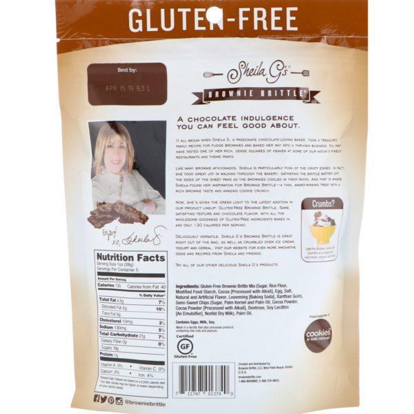 Sheila G's, Brownie Brittle, Gluten-Free, Chocolate Chip, 5 oz (142 g) - Imagen 2