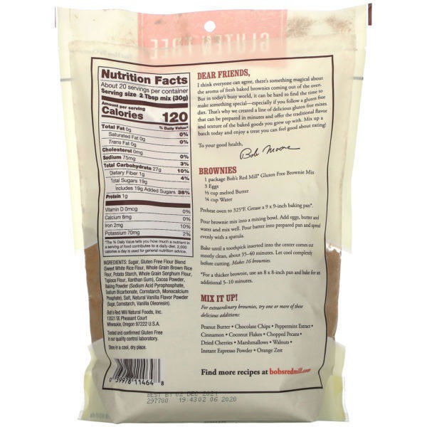 Bob's Red Mill, Brownie Mix, Gluten Free, 21 oz (595 g) - Imagen 2